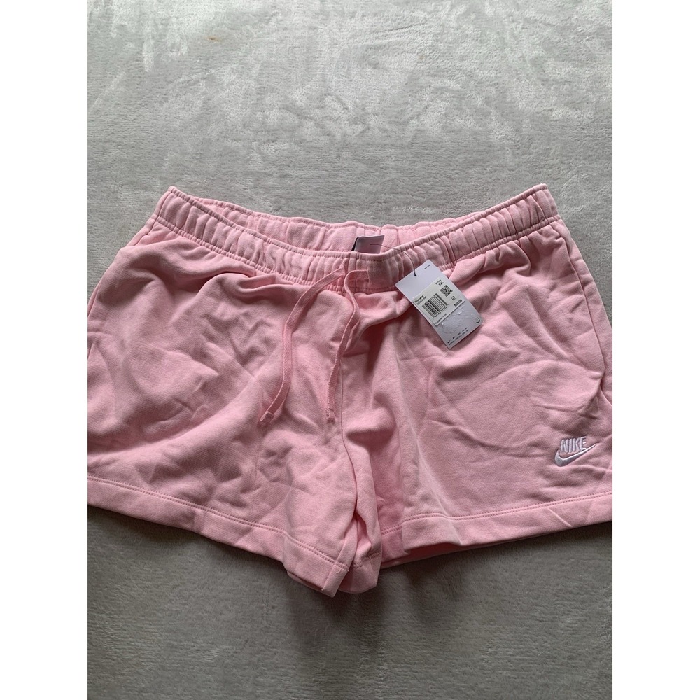 Nike Women's Sportswear Pink Club Fleece Mid-Rise Shorts Size XXL NEW with TAGS
